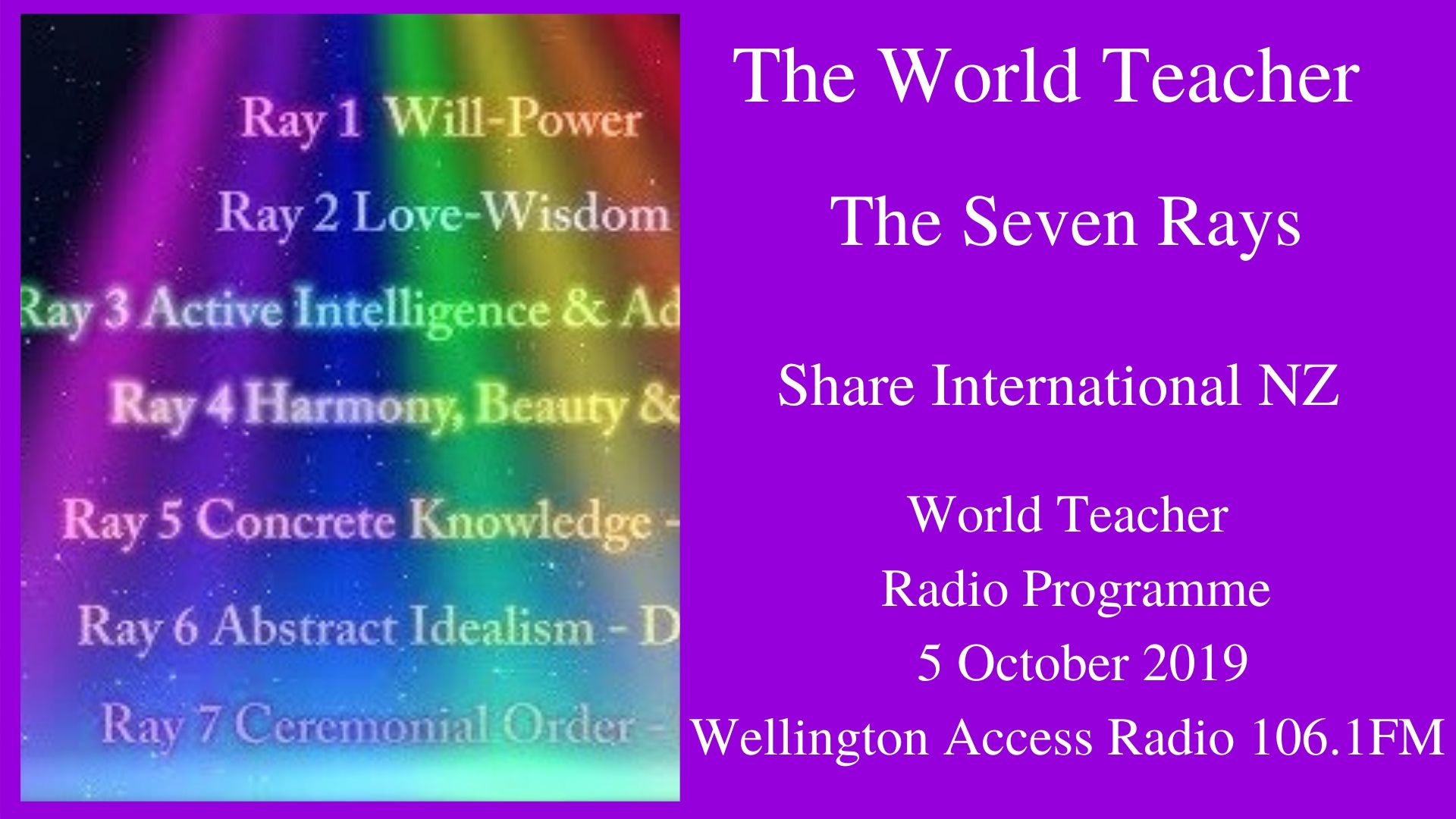 The Seven Rays | Share International NZ