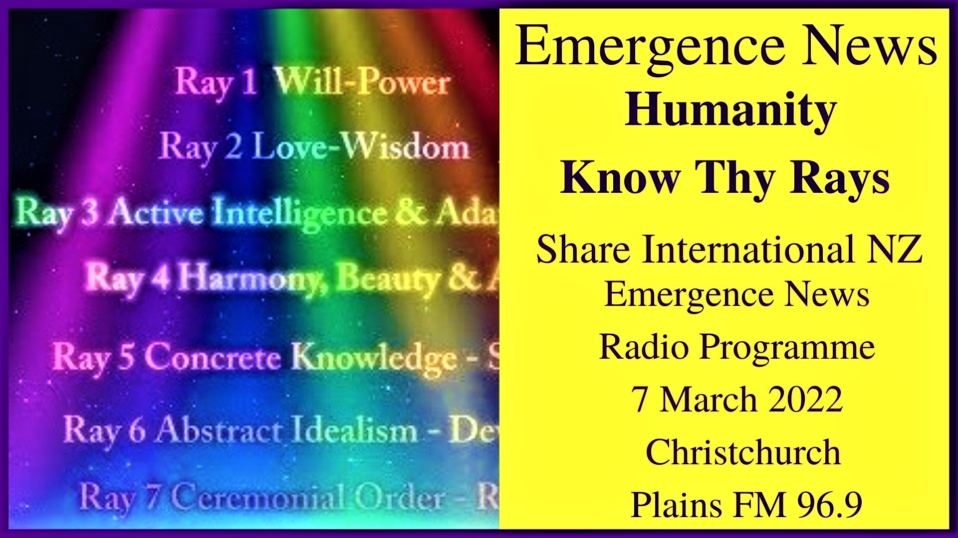 69) Humanity Know Thy Rays