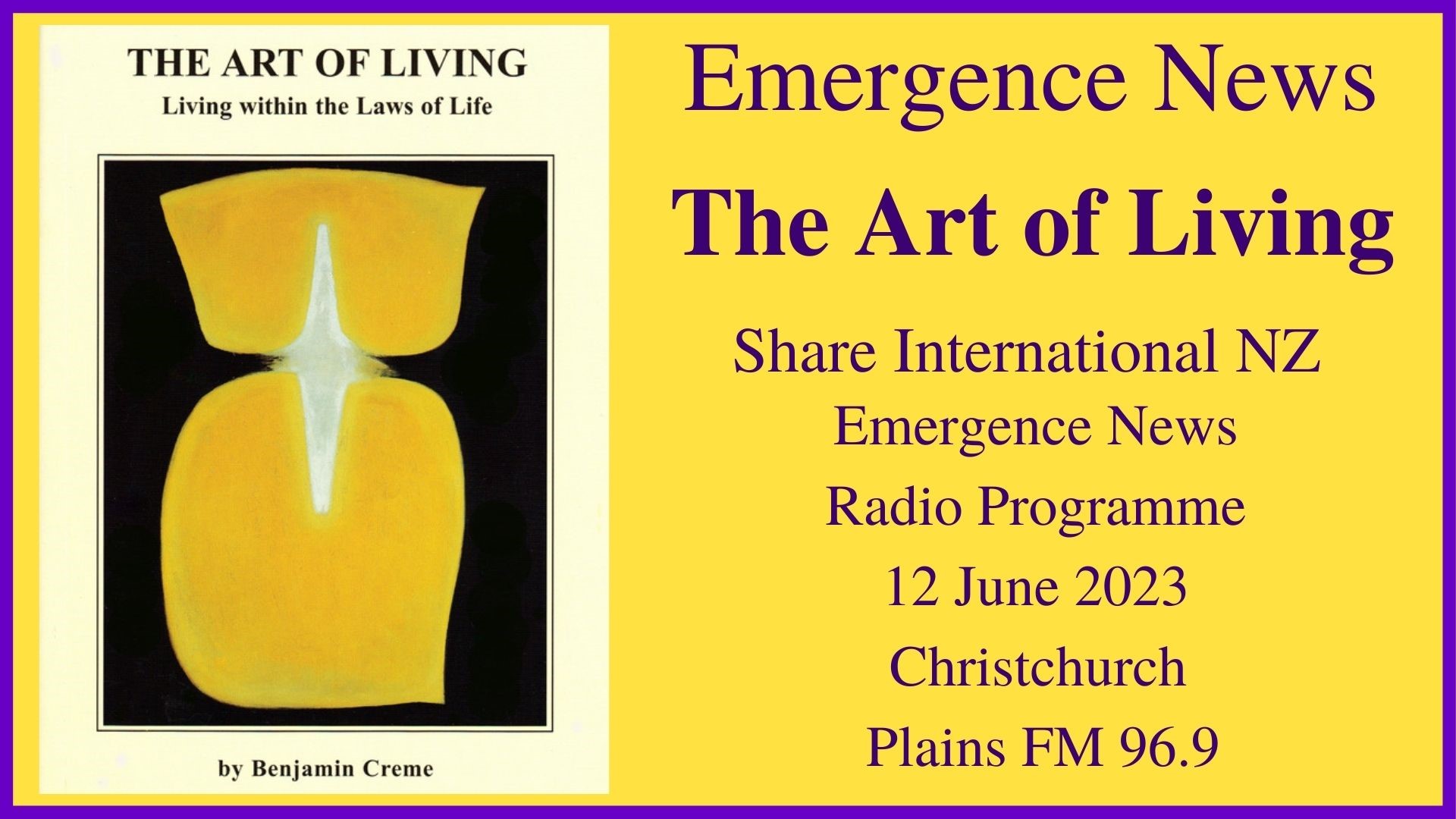The Art of Living (1) | Share International NZ