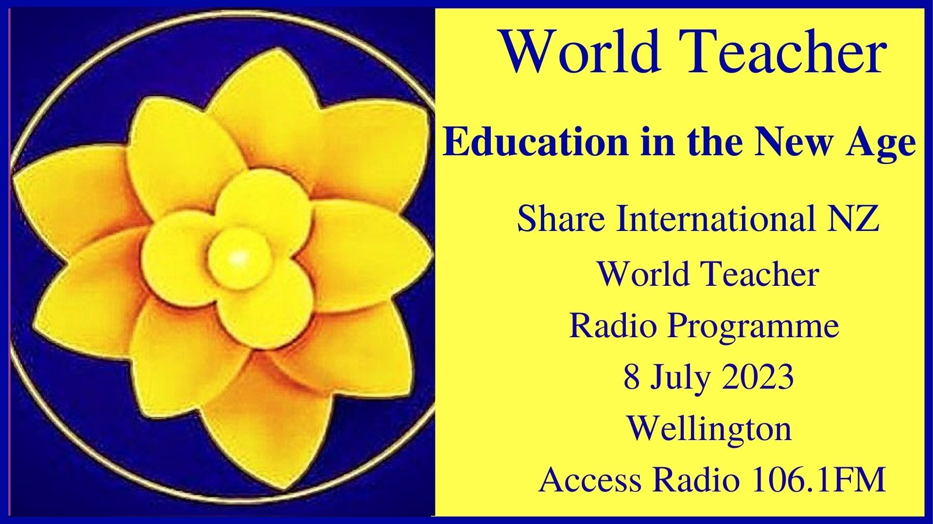 16) Education in the New Age Blue Frame